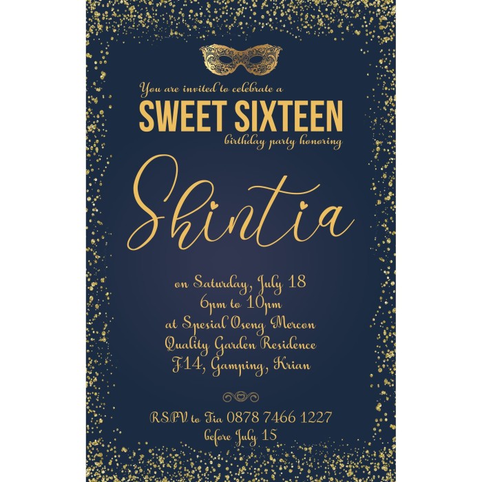 Contoh desain banner sweet seventeen