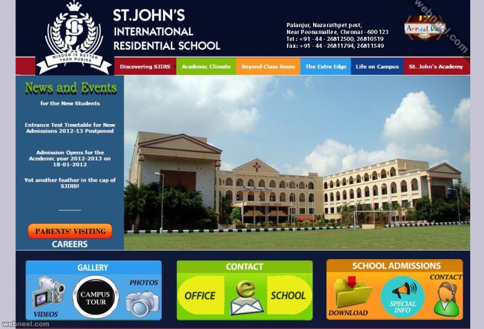 Contoh desain web sekolah html