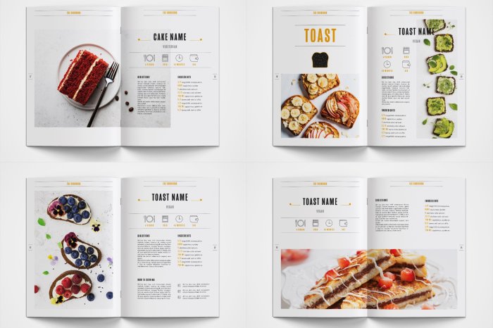 Cookbook template book design designer templates example follow products