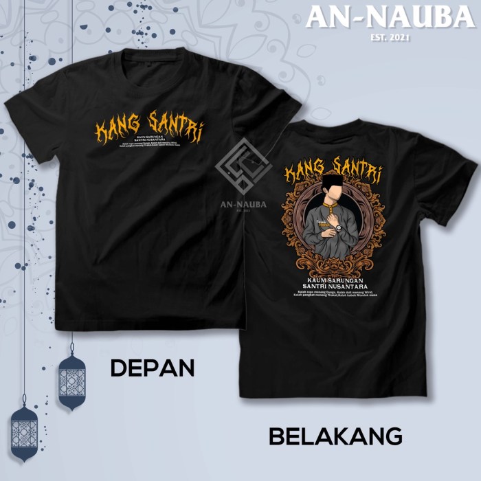 Contoh desain kaos santri