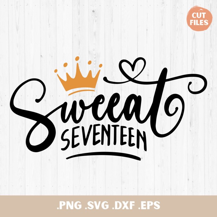 Contoh desain banner sweet seventeen